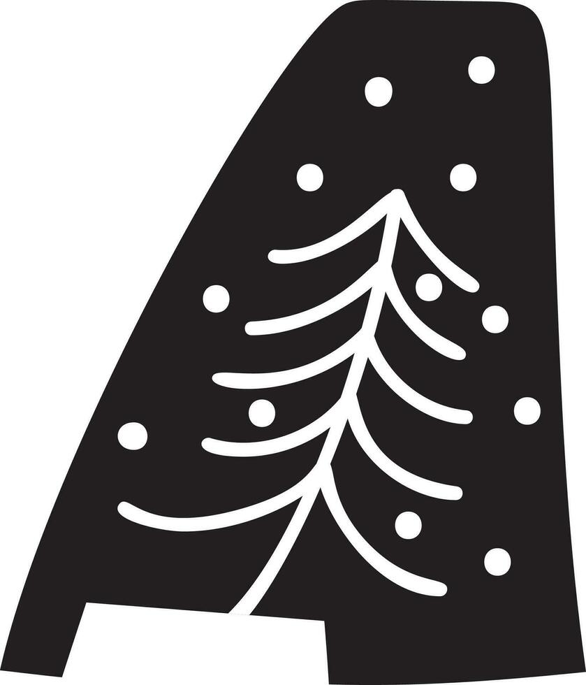 visa jul vinter- vektor font brev en alfabet. huvudstad scandinavian brev typsnitt ABC element för social media, webb design, affisch, baner, hälsning kort