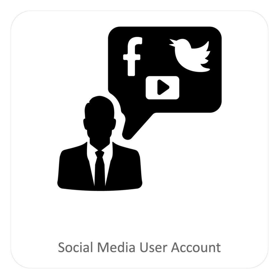 social media användare konto ikon begrepp vektor