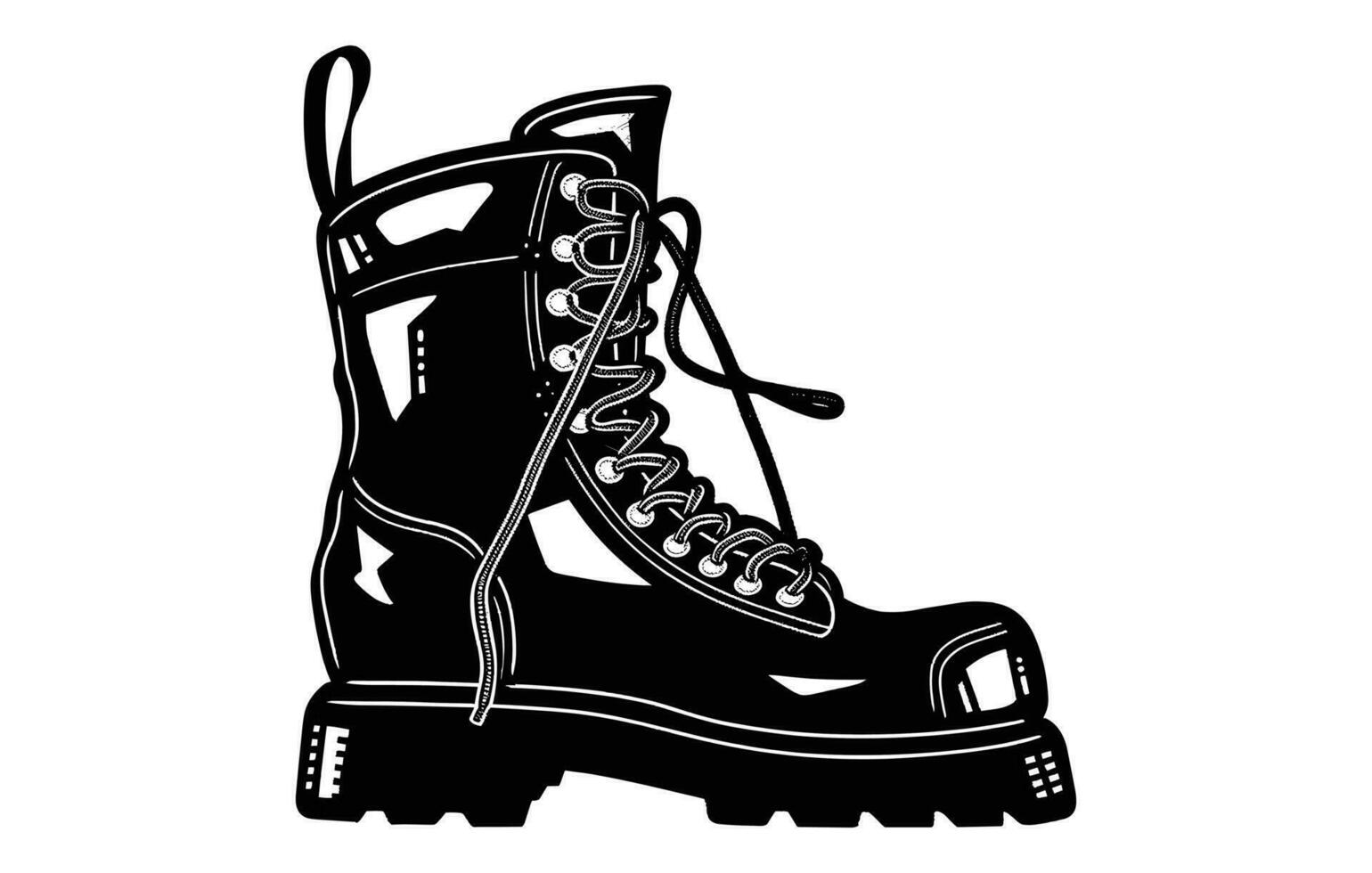 Illustration von Angeln wasserdicht Gummi Boot, Angeln Stiefel eben Vektor Illustration, Angeln Symbol Vektor Illustration zum Netz und Handy, Mobiltelefon Design