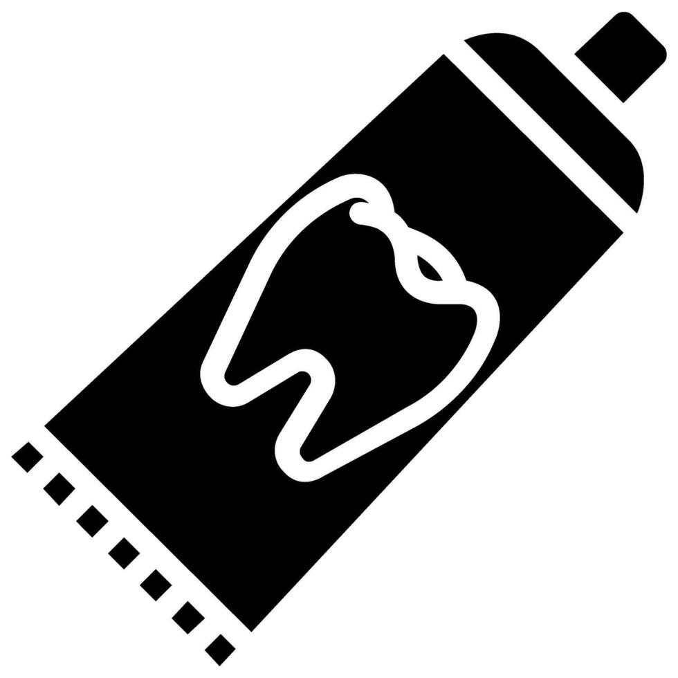 tandkräm vektor glyf ikon