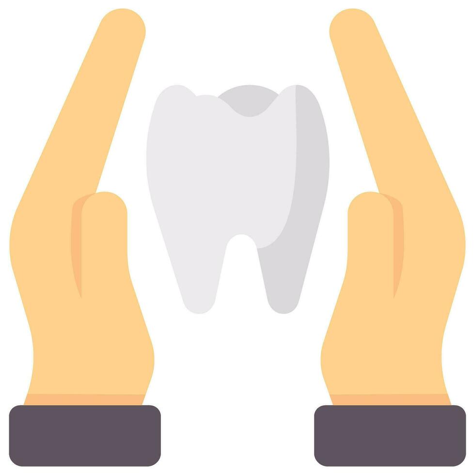 tand vård vektor platt ikon