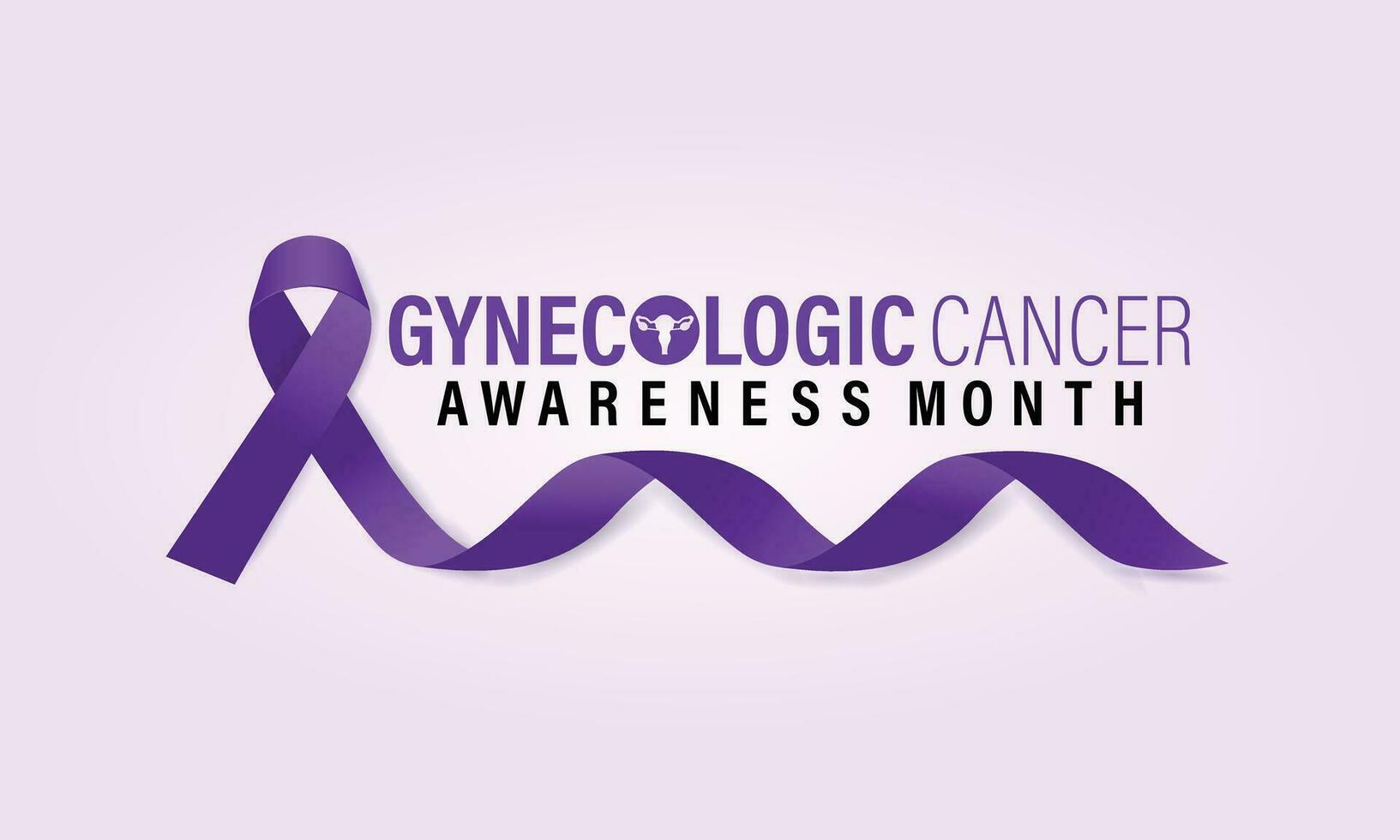 Vektor Illustration auf das Thema von gynäkologisch Krebs Bewusstsein Monat Banner, Urlaub, Poster, Karte und Hintergrund Design.