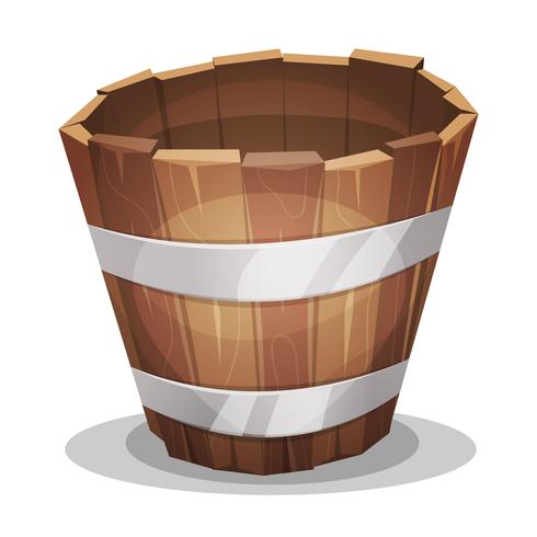 cartoon wood bucket vektor