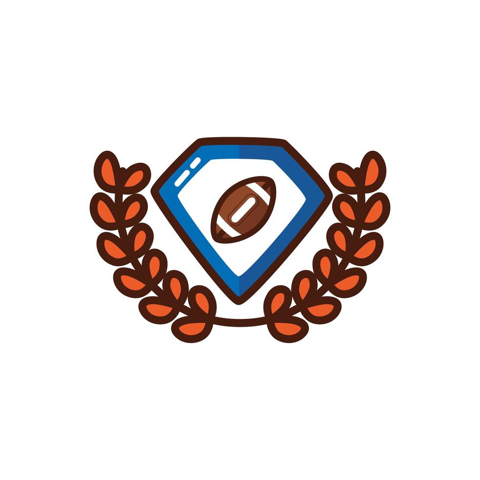 American Football Sportballon im Emblem vektor