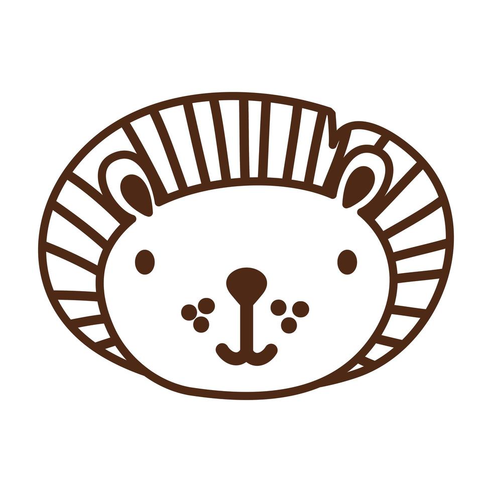 niedliche Löwe Wildtier-Charakter-Symbol vektor