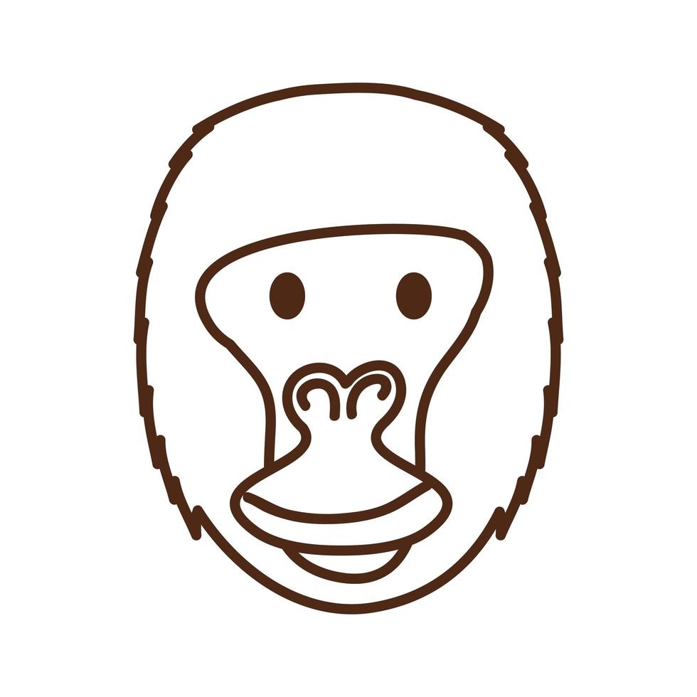 niedliches Gorilla-Wildtier-Charaktersymbol vektor