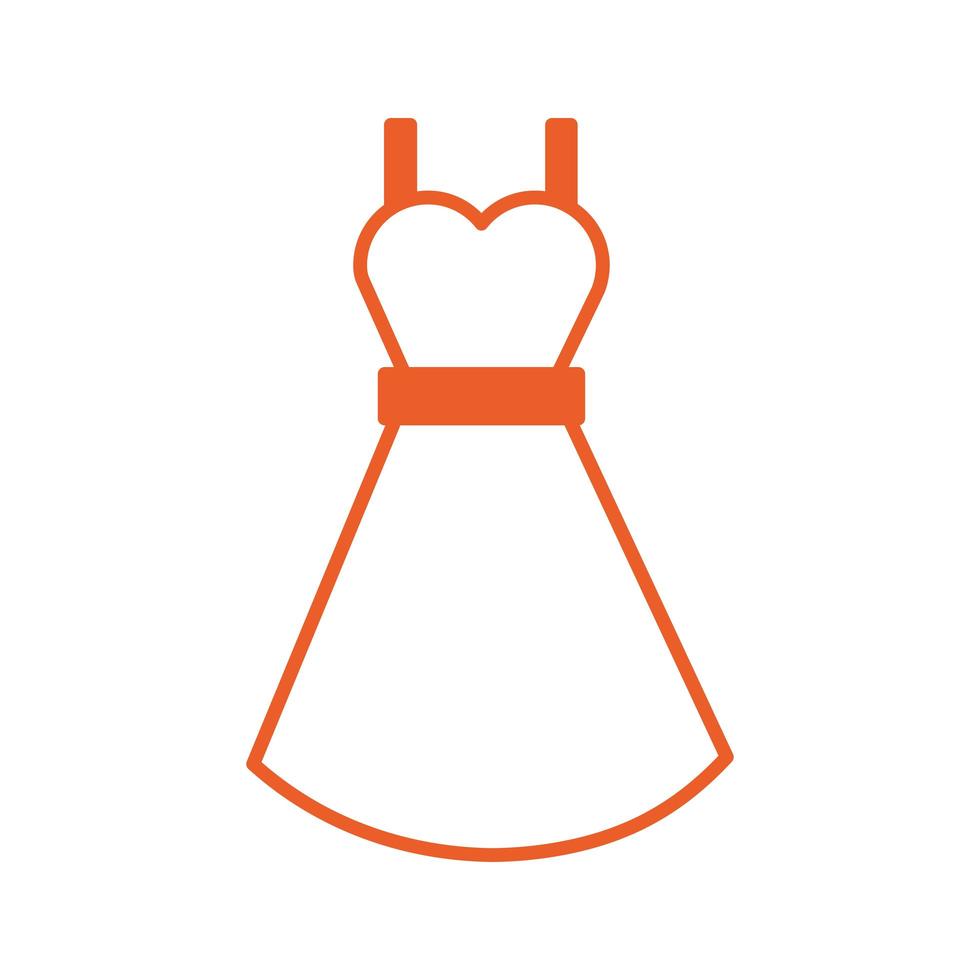 weiblicher Anzug in Wäscheklammer-Symbol vektor