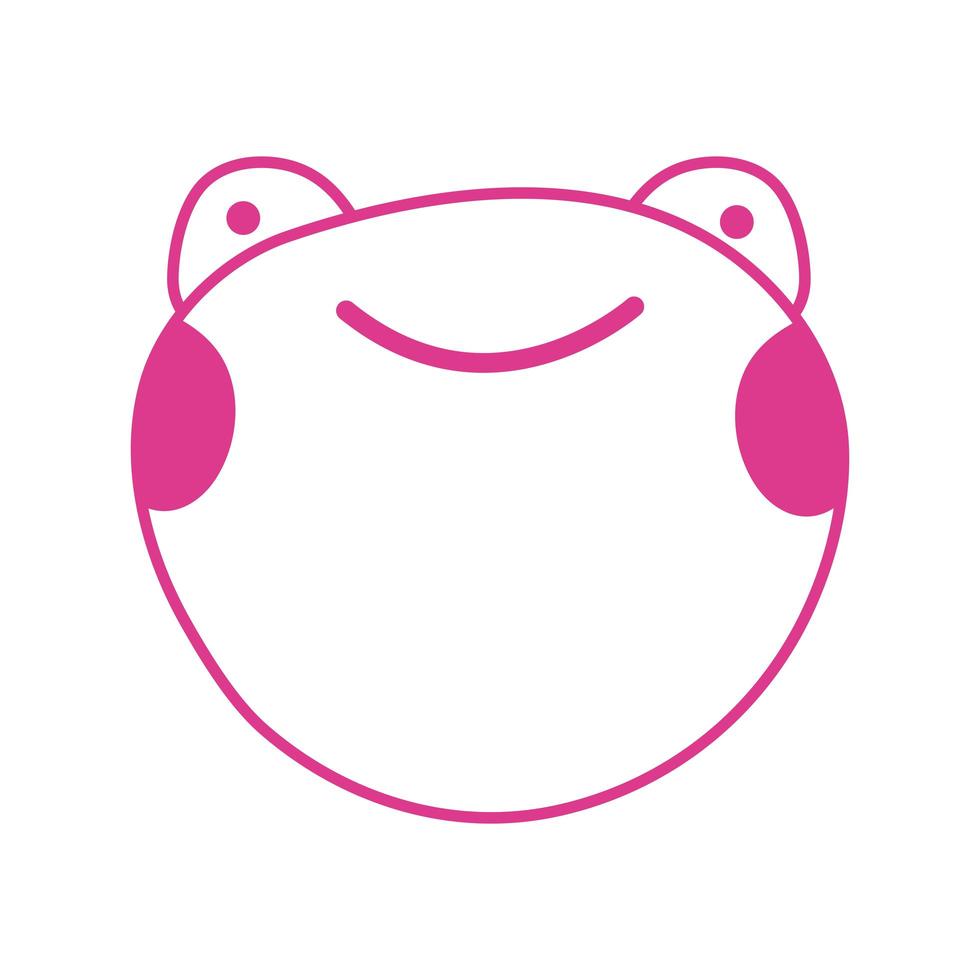 süßes kleines Frosch-Charaktersymbol vektor