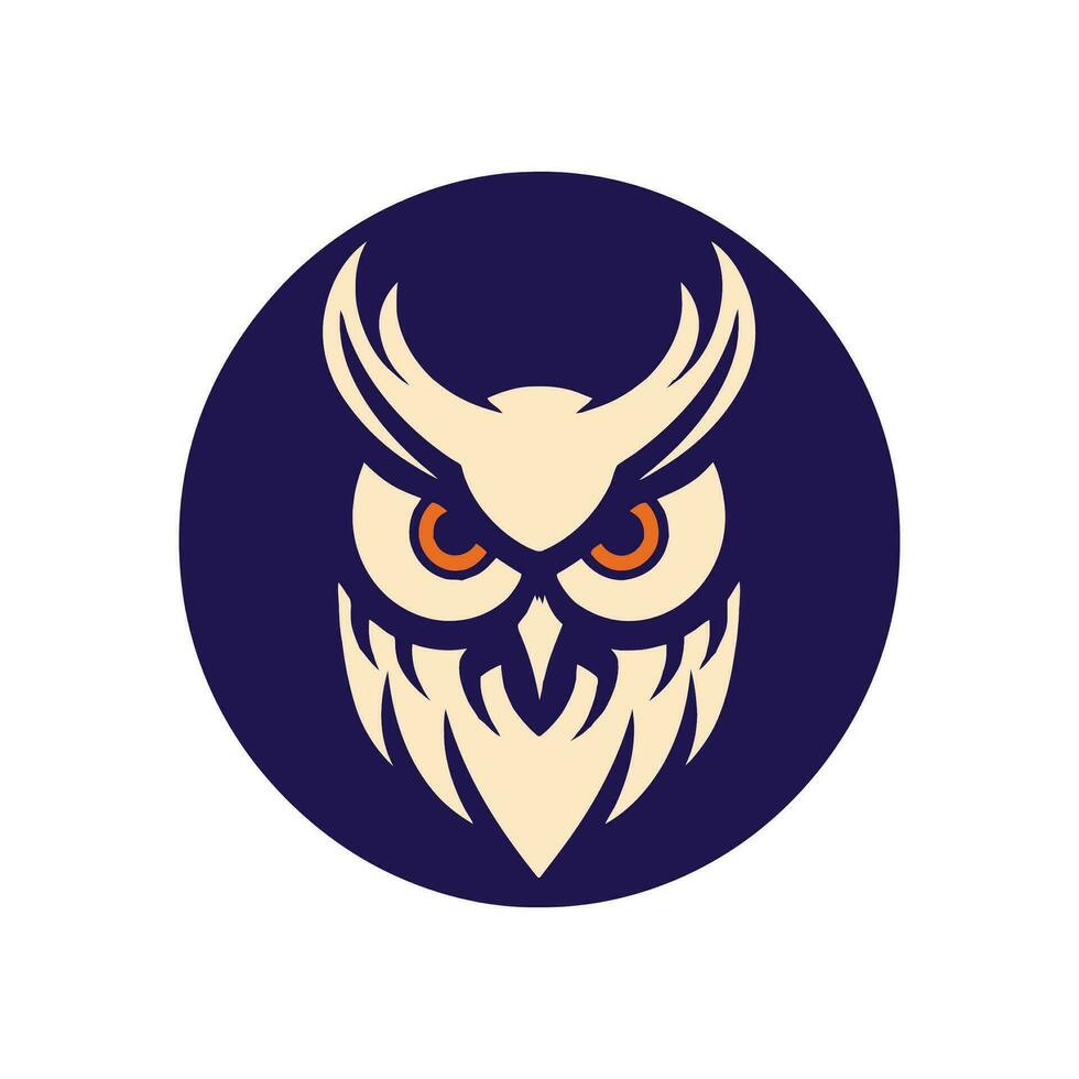 Uggla fågel logotyp illustration vektor design