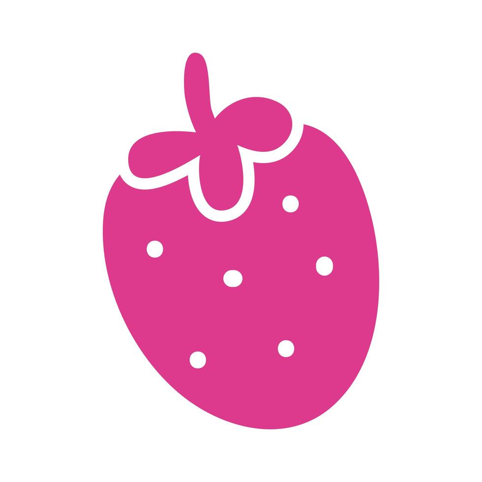 frische Erdbeerfrucht isolierte Symbol vektor