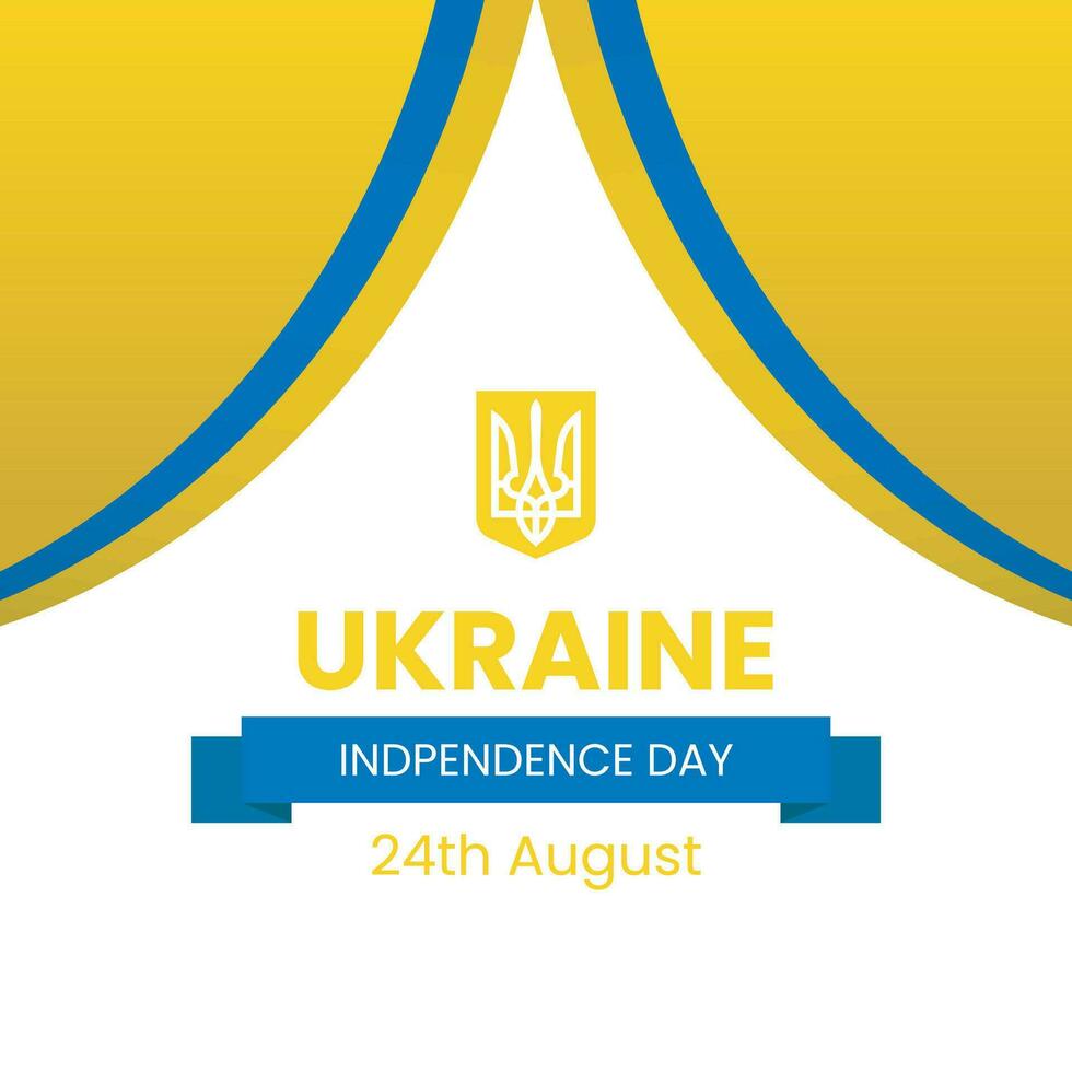 Ukraine Banner zum National Tag mit abstrakt modern Design. 24 .. von August Unabhängigkeit Tag. vektor