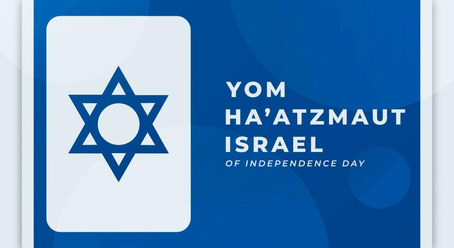 yom ha'atzmaut Israel oberoende dag firande vektor design illustration för bakgrund, affisch, baner, reklam, hälsning kort