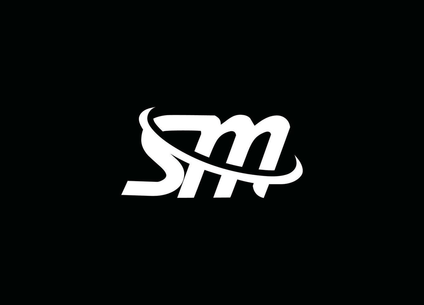 sm brev logotyp, sm, ms, sm design, sm företag, sm varumärke, sm företag, vektor