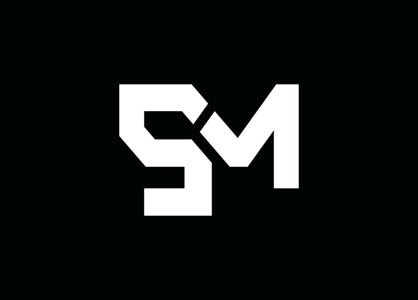 sm brev logotyp, sm, ms, sm design, sm företag, sm varumärke, sm företag, vektor