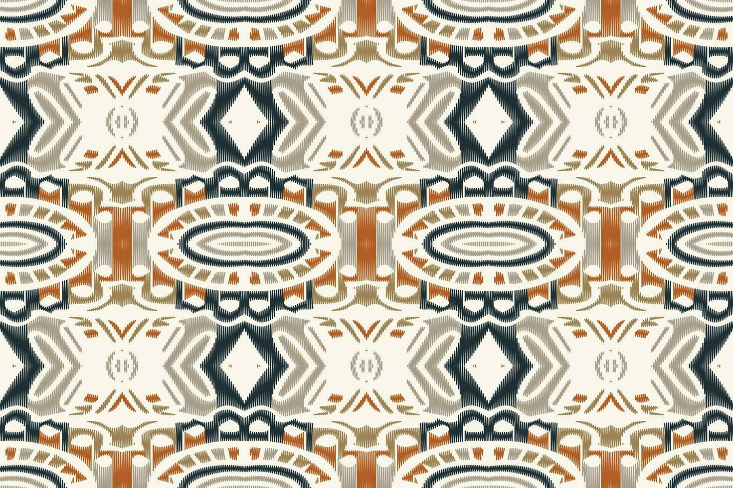 ikat damast- paisley broderi bakgrund. ikat sparre geometrisk etnisk orientalisk mönster traditionell.aztec stil abstrakt vektor illustration.design för textur, tyg, kläder, inslagning, sarong.