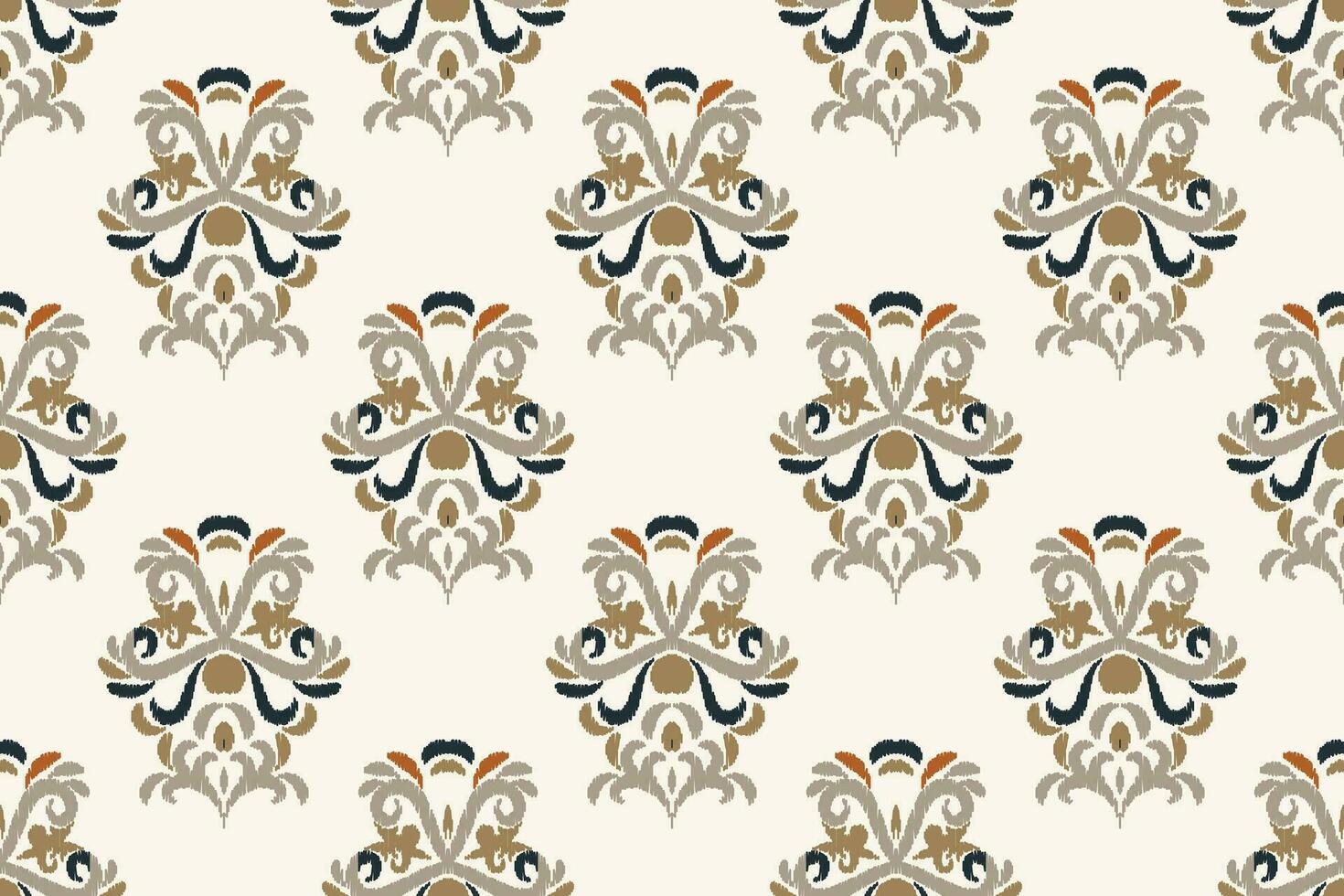 ikat damast- paisley broderi bakgrund. ikat bakgrund geometrisk etnisk orientalisk mönster traditionell. ikat aztec stil abstrakt design för skriva ut textur, tyg, saree, sari, matta. vektor