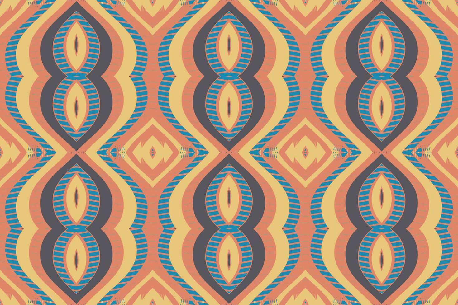 Ikat Blumen- Paisley Stickerei Hintergrund. Ikat Hintergrund geometrisch ethnisch orientalisch Muster traditionell. Ikat aztekisch Stil abstrakt Design zum drucken Textur, Stoff, Saree, Sari, Teppich. vektor