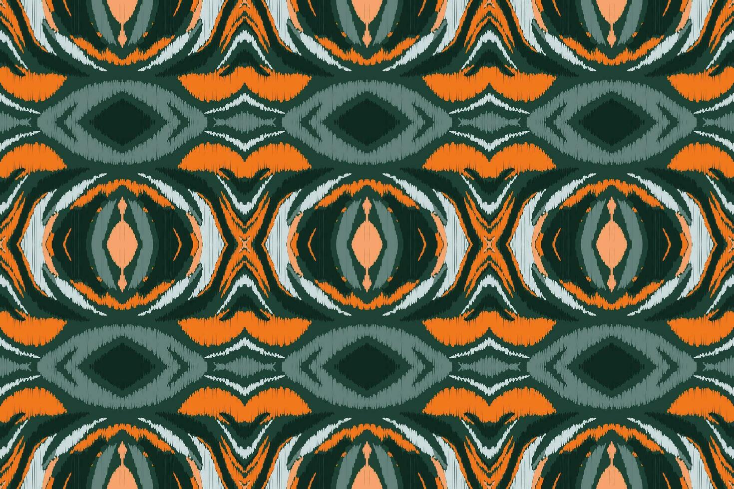 Ikat Blumen- Paisley Stickerei Hintergrund. Ikat Streifen geometrisch ethnisch orientalisch Muster traditionell.aztekisch Stil abstrakt Vektor illustration.design zum Textur, Stoff, Kleidung, Verpackung, Sarong.