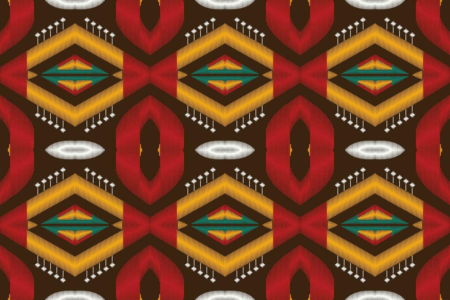 ikat blommig paisley broderi bakgrund. ikat damast- geometrisk etnisk orientalisk mönster traditionell.aztec stil abstrakt vektor illustration.design för textur, tyg, kläder, inslagning, sarong.
