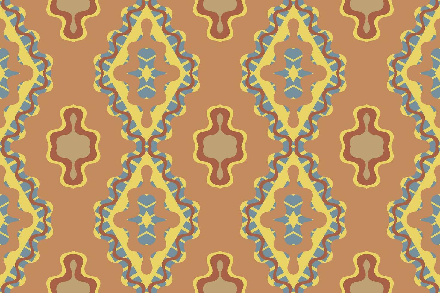 Ikat Damast Paisley Stickerei Hintergrund. Ikat Designs geometrisch ethnisch orientalisch Muster traditionell. Ikat aztekisch Stil abstrakt Design zum drucken Textur, Stoff, Saree, Sari, Teppich. vektor