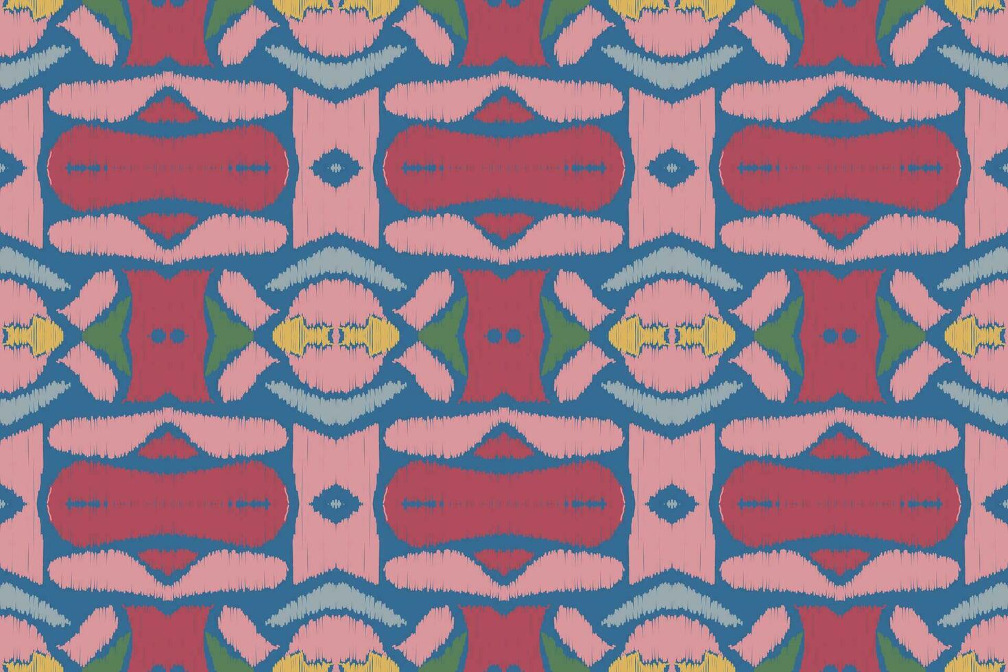 Ikat Damast Paisley Stickerei Hintergrund. Ikat Blume geometrisch ethnisch orientalisch Muster traditionell. Ikat aztekisch Stil abstrakt Design zum drucken Textur, Stoff, Saree, Sari, Teppich. vektor