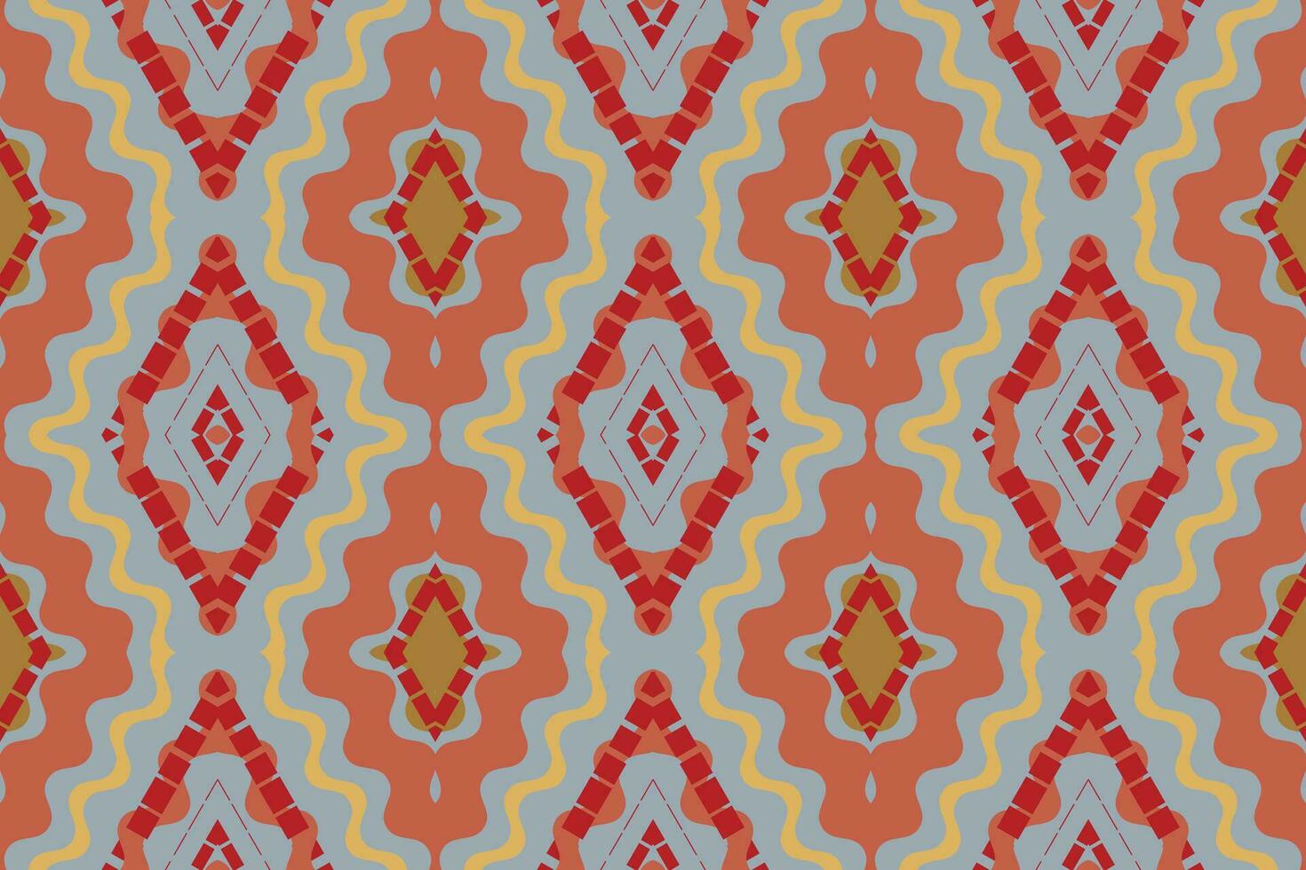 Ikat Blumen- Paisley Stickerei Hintergrund. Ikat Rahmen geometrisch ethnisch orientalisch Muster traditionell.aztekisch Stil abstrakt Vektor illustration.design zum Textur, Stoff, Kleidung, Verpackung, Sarong.