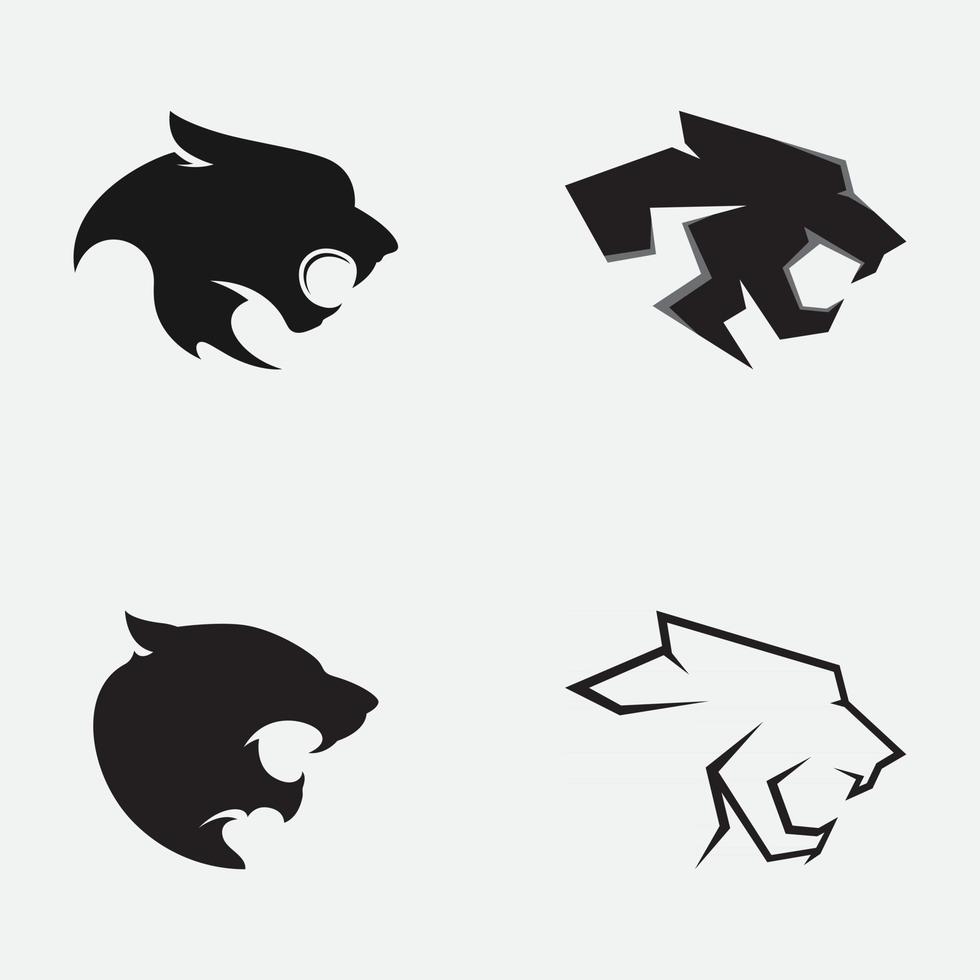 Panther-Logo-Vektor auf weißem Hintergrund vektor