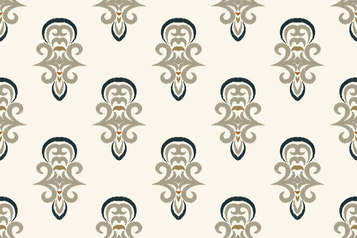 Ikat Blumen- Paisley Stickerei Hintergrund. Ikat Muster geometrisch ethnisch orientalisch Muster traditionell.aztekisch Stil abstrakt Vektor illustration.design zum Textur, Stoff, Kleidung, Verpackung, Sarong.