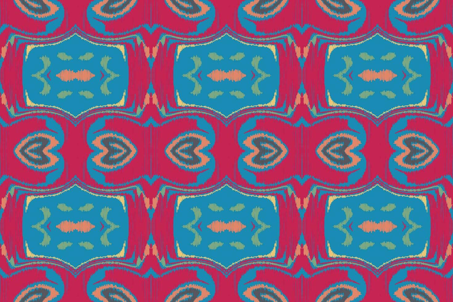 ikat damast- paisley broderi bakgrund. ikat sparre geometrisk etnisk orientalisk mönster traditionell.aztec stil abstrakt vektor illustration.design för textur, tyg, kläder, inslagning, sarong.