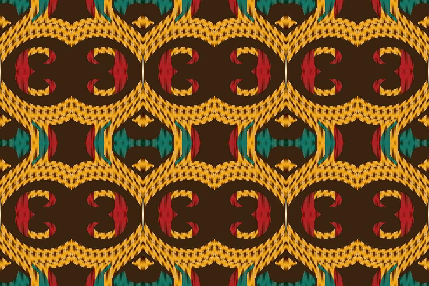 ikat blommig paisley broderi bakgrund. ikat triangel geometrisk etnisk orientalisk mönster traditionell.aztec stil abstrakt vektor illustration.design för textur, tyg, kläder, inslagning, sarong.