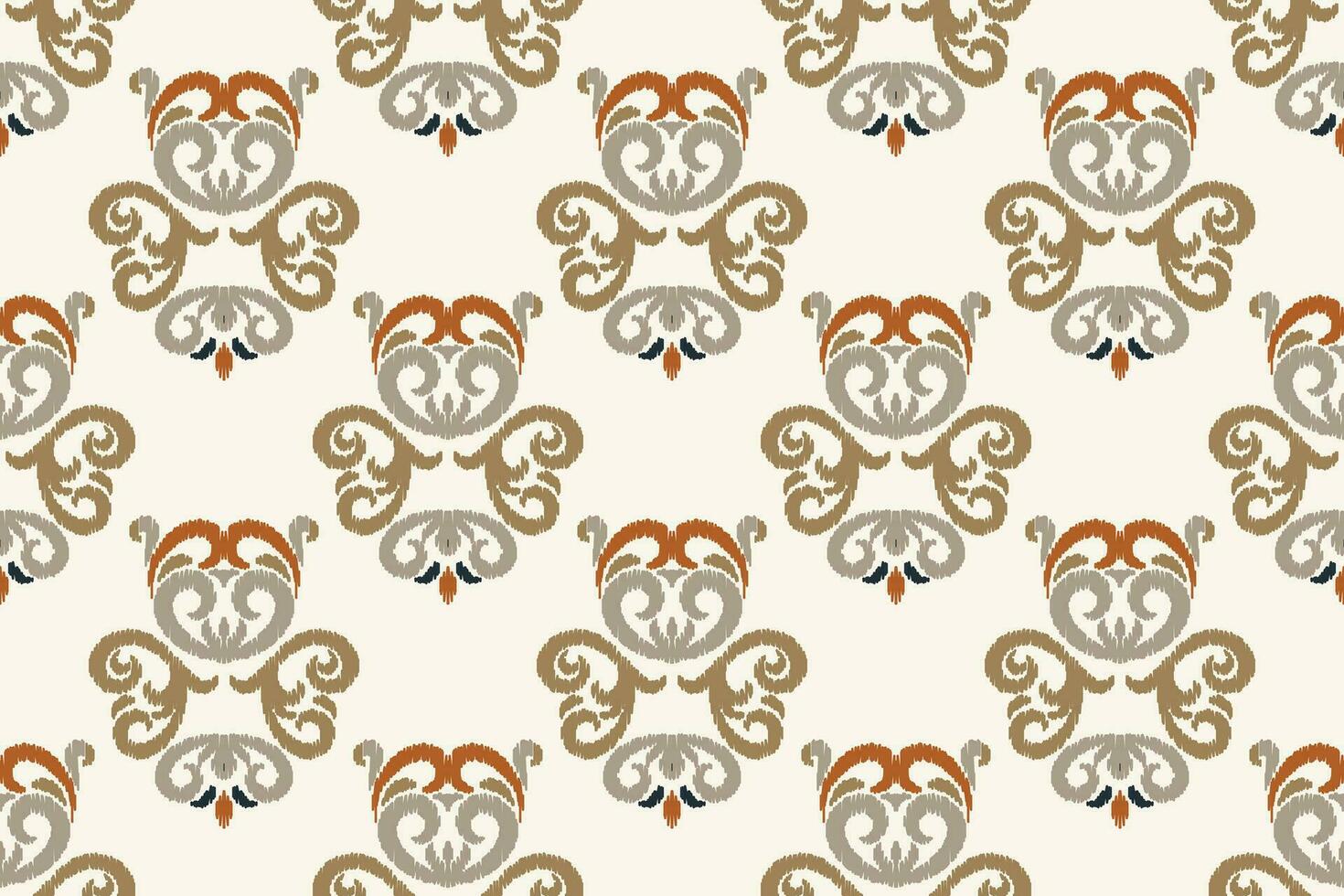 ikat blommig paisley broderi bakgrund. ikat Ränder geometrisk etnisk orientalisk mönster traditionell. ikat aztec stil abstrakt design för skriva ut textur, tyg, saree, sari, matta. vektor