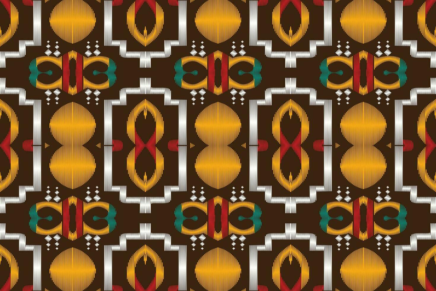 ikat damast- paisley broderi bakgrund. ikat ram geometrisk etnisk orientalisk mönster traditionell.aztec stil abstrakt vektor illustration.design för textur, tyg, kläder, inslagning, sarong.