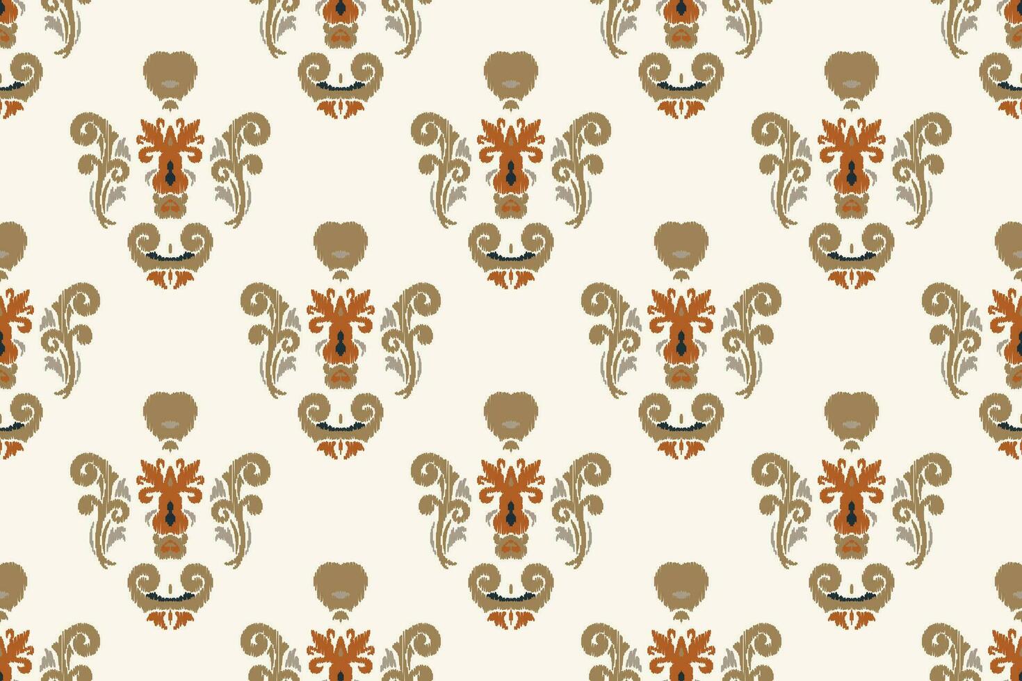 Ikat Blumen- Paisley Stickerei Hintergrund. Ikat Designs geometrisch ethnisch orientalisch Muster traditionell.aztekisch Stil abstrakt Vektor illustration.design zum Textur, Stoff, Kleidung, Verpackung, Sarong.