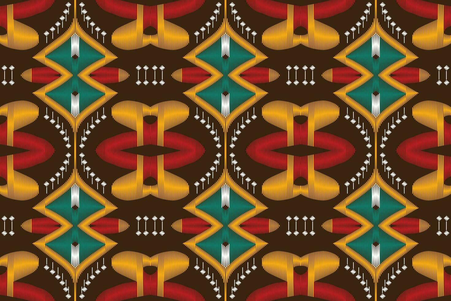 ikat damast- paisley broderi bakgrund. ikat diamant geometrisk etnisk orientalisk mönster traditionell. ikat aztec stil abstrakt design för skriva ut textur, tyg, saree, sari, matta. vektor