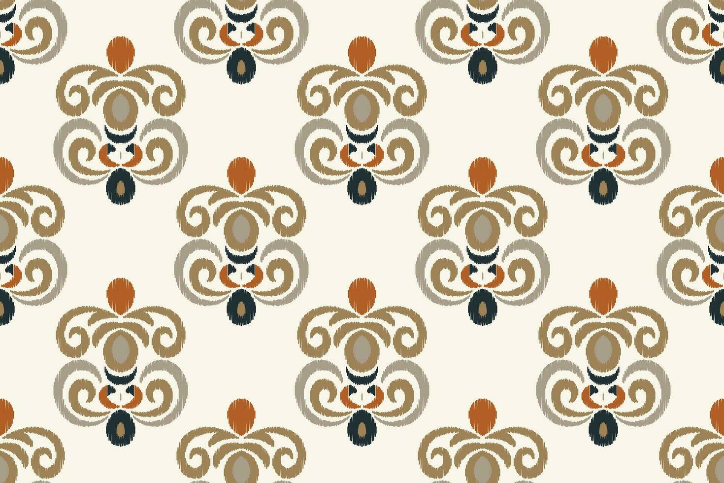 Ikat Blumen- Paisley Stickerei Hintergrund. Ikat nahtlos geometrisch ethnisch orientalisch Muster traditionell.aztekisch Stil abstrakt Vektor illustration.design zum Textur, Stoff, Kleidung, Verpackung, Sarong.