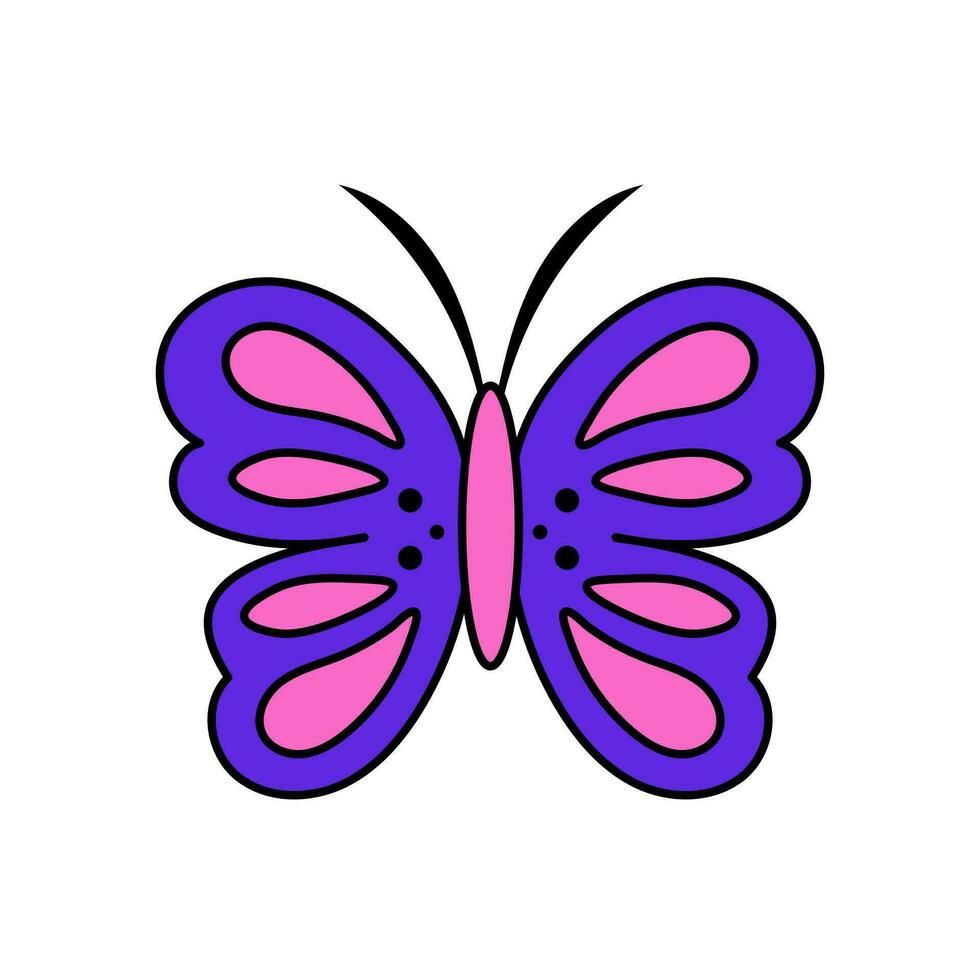 einfach bunt Schmetterling Vektor Illustration