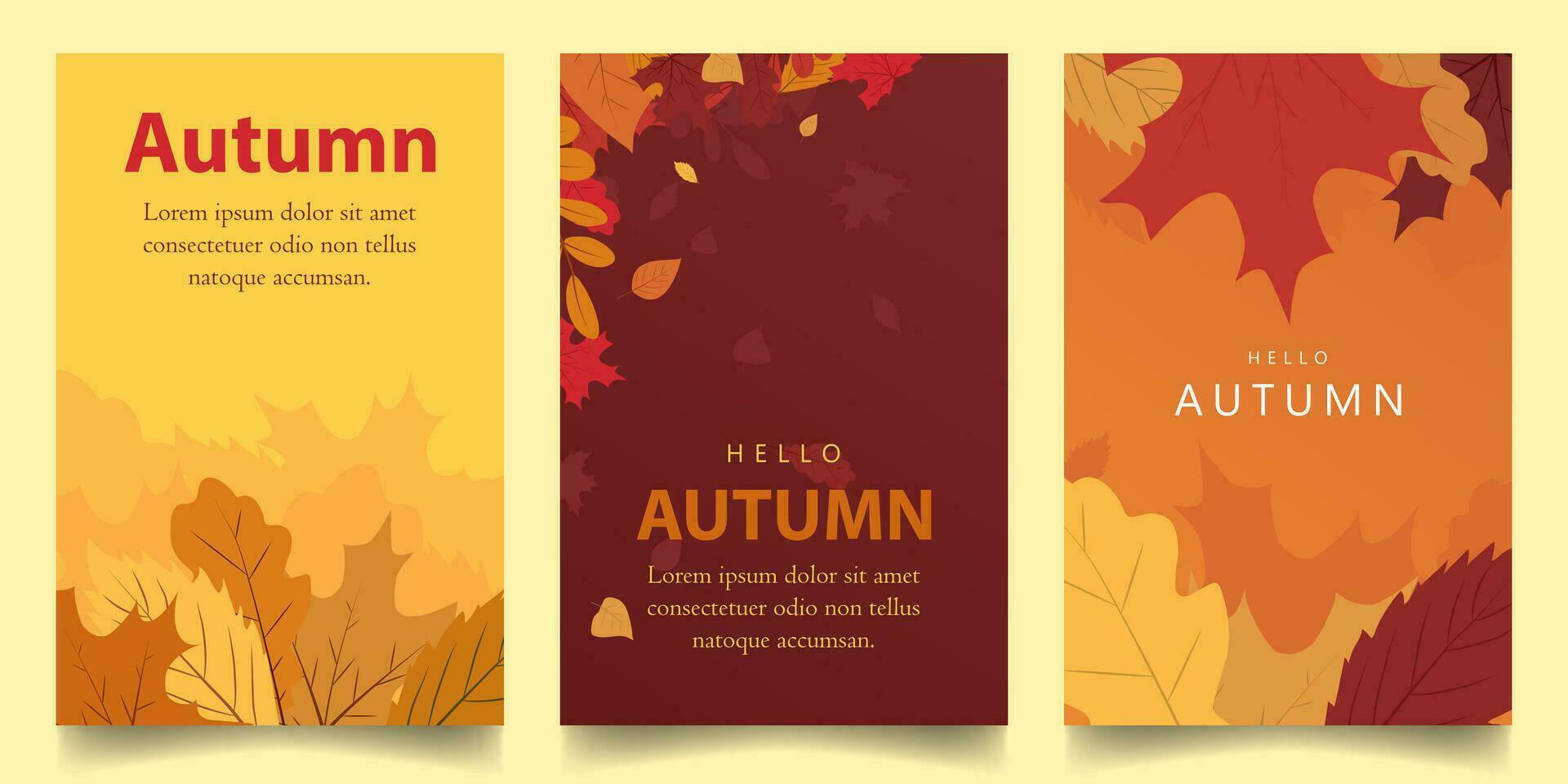 einfach minimalistisch Herbst fallen Vektor Design Illustration Hintergrund mit Herbst Blatt Thema Design. zum Banner, Poster, Sozial Medien, Beförderung