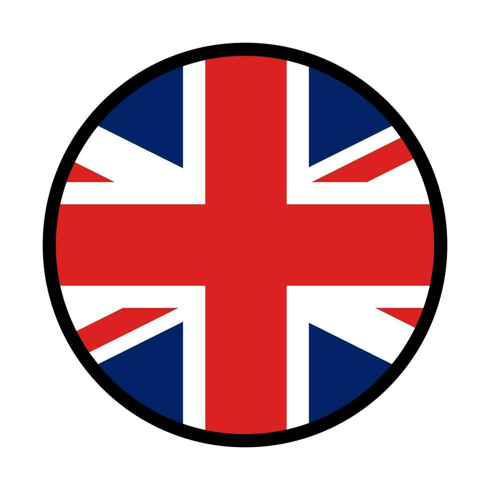 runda brittiskt flagga ikon. förenad rike flagga. vektor. vektor