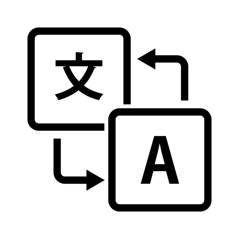 enkel översättning ikon. översättare. vektor. vektor