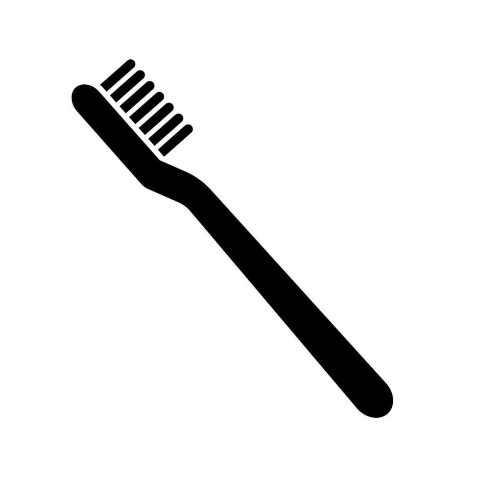 tandborste silhuett ikon. tand borsta. vektor. vektor