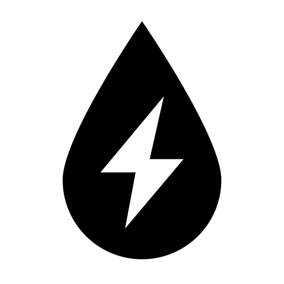 elektrisch Energie Wasser fallen Symbol. Vektor. vektor