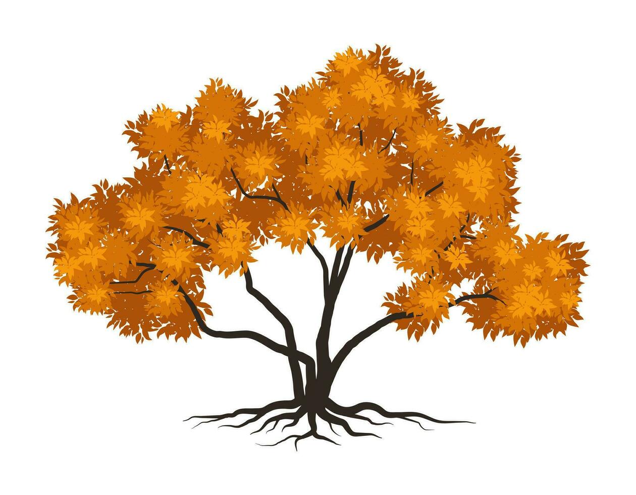 Herbst Baum Symbol style.can Sein benutzt zum Ihre Arbeit.Willkommen Herbst Jahreszeit Konzept. vektor