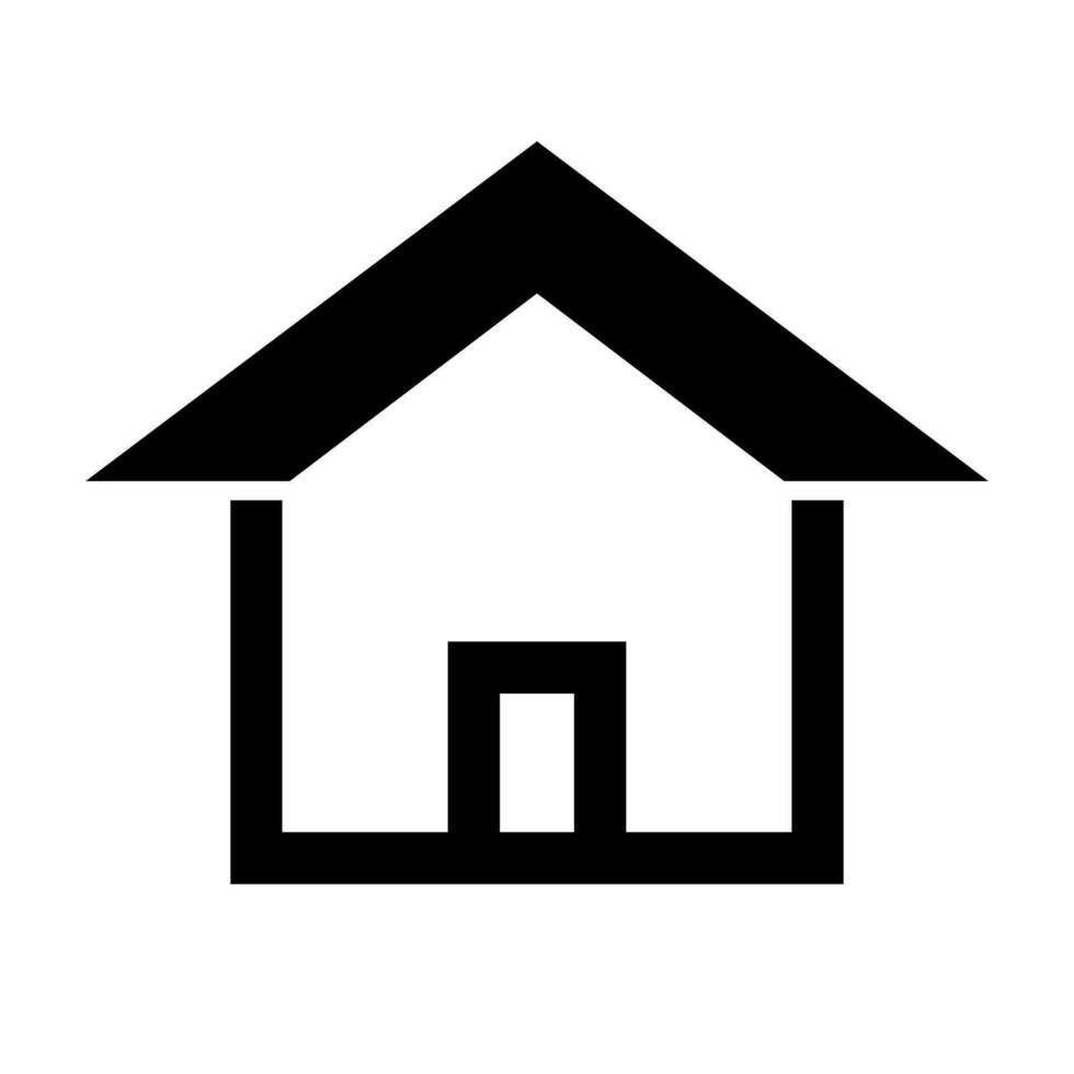 friliggande hus silhuett ikon. en enda familj hus. vektor. vektor