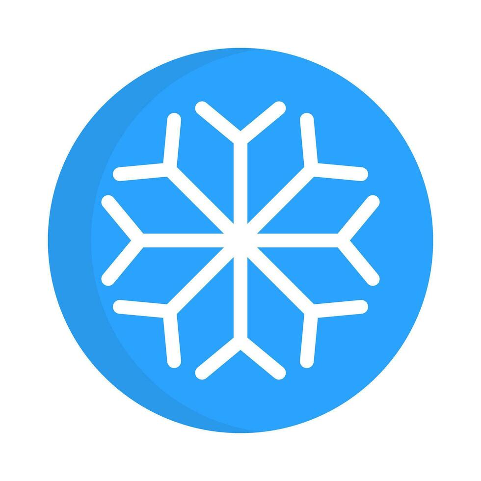 modern runda snöflinga symbol. vinter- ikon. vektor. vektor