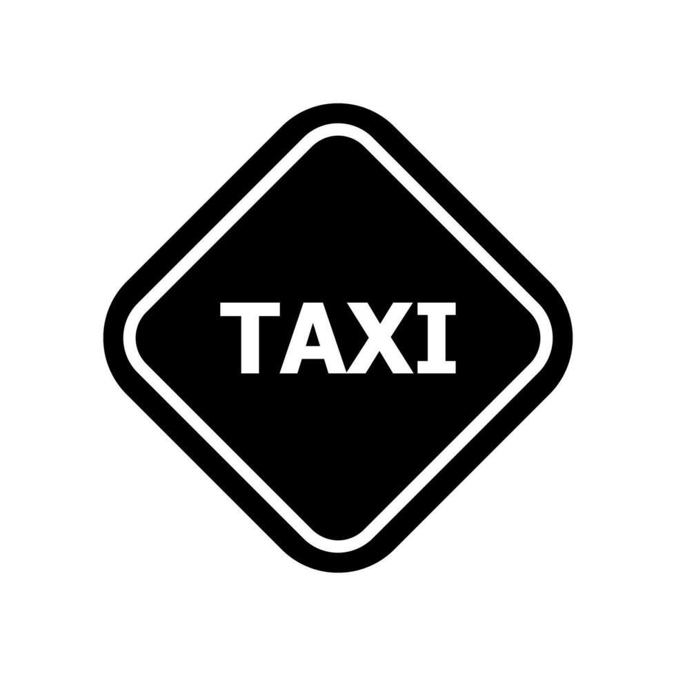 en diamantformad cab tecken. taxi tecken. vektor. vektor