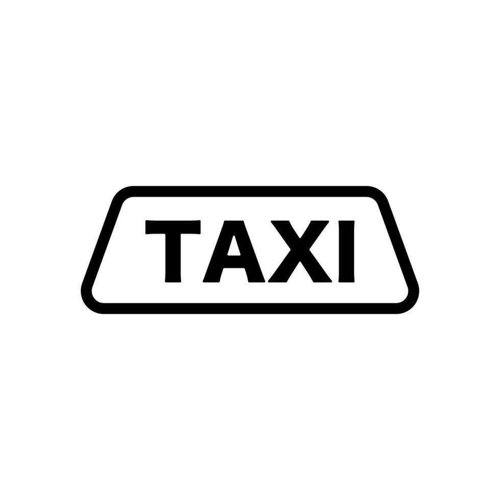 enkel cab tak tecken. taxi tak tecken. vektor. vektor