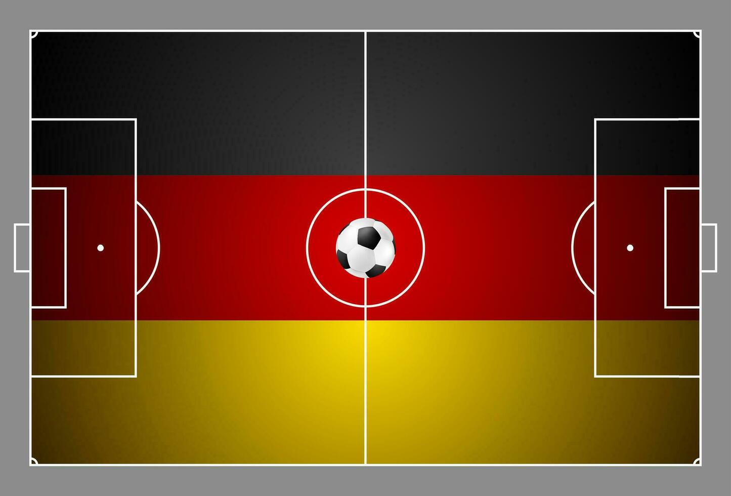 hell Fußball Hintergrund mit Ball. Deutsche Farben Fußball Feld vektor