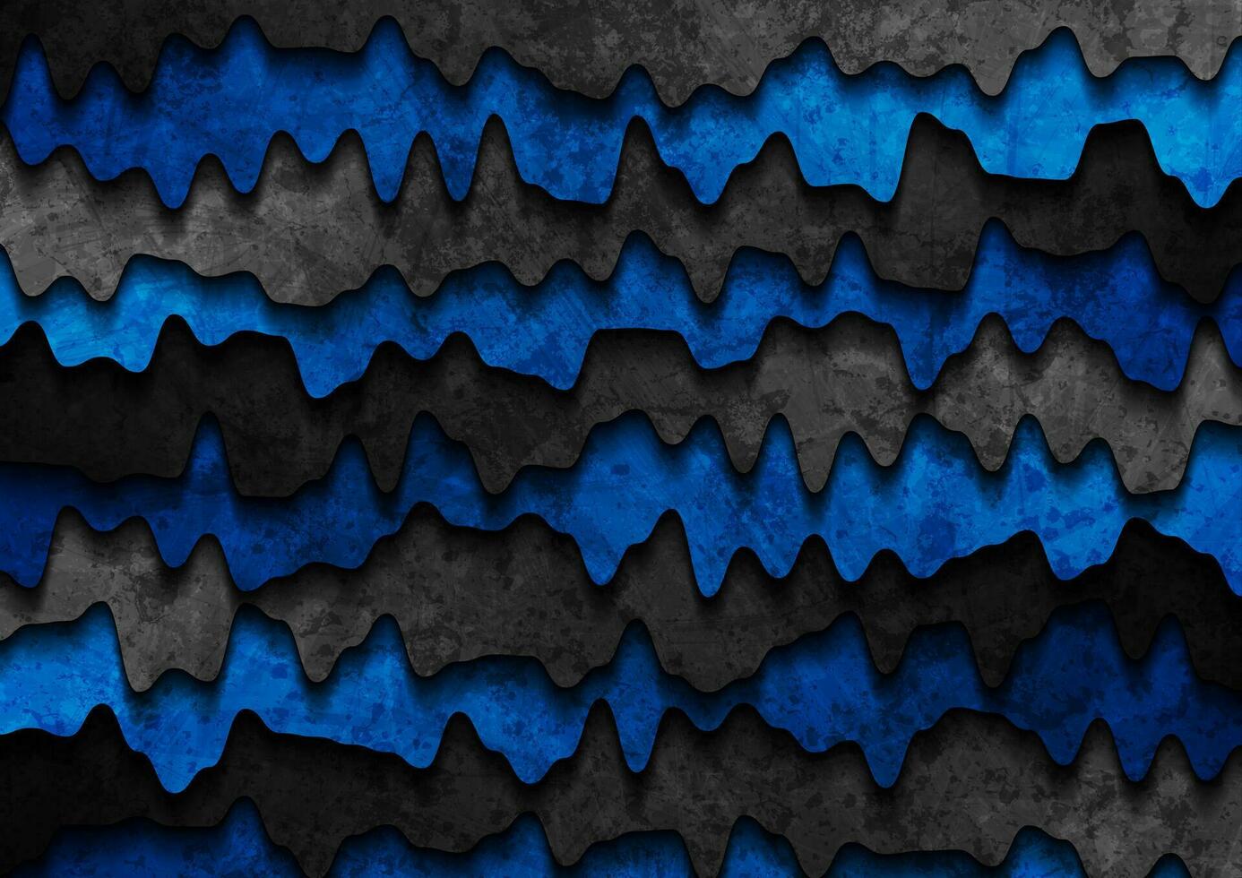 dunkel Blau und schwarz abstrakt Grunge korporativ wellig Hintergrund vektor