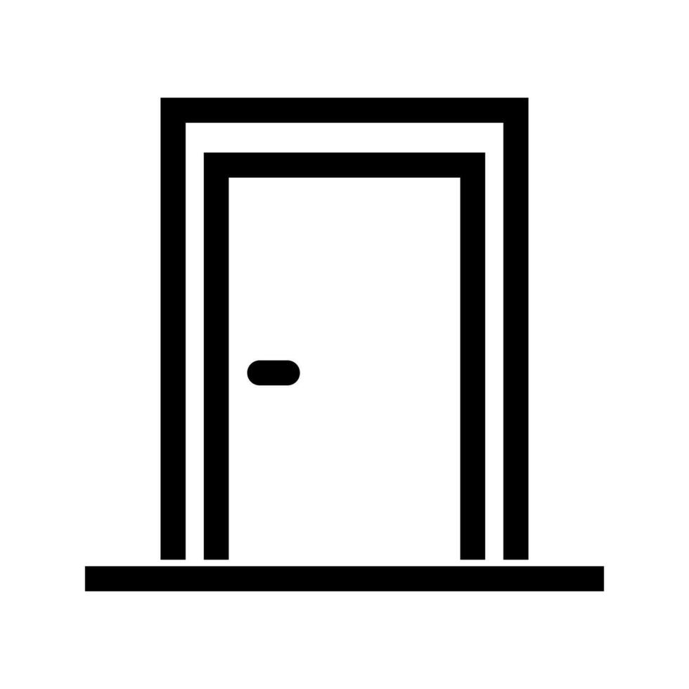 enkel ingång dörr ikon. vektor. vektor