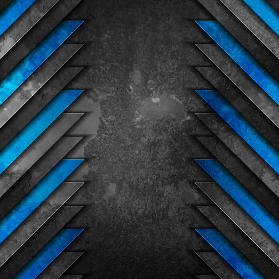 Material Grunge Blau schwarz Streifen abstrakt Technik Hintergrund vektor